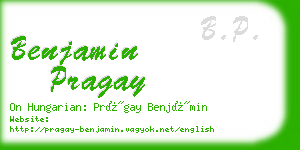 benjamin pragay business card